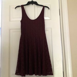 AERO juniors burgundy fit and flare dress